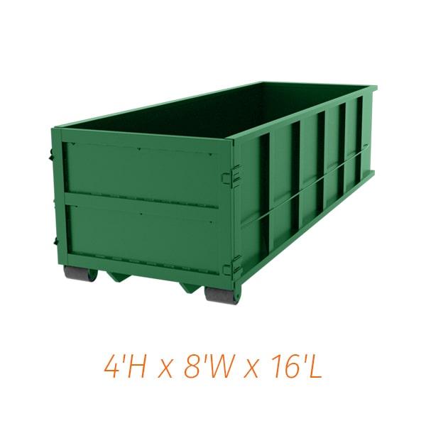 delivery times for fifteen-yard dumpsters depend on the rental company's availability and your location